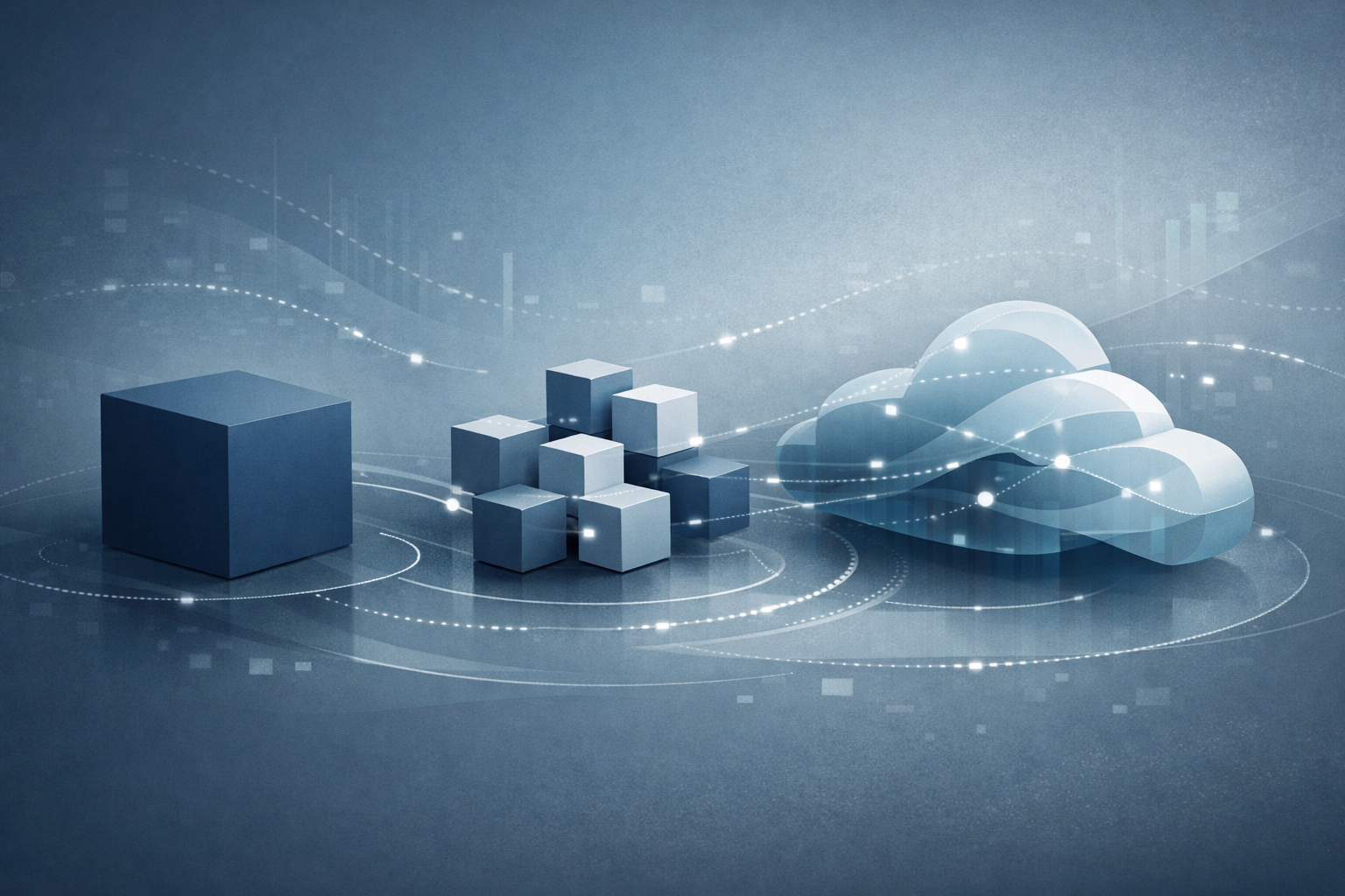 Titelbild der Web Hosting vs Cloud Hosting Blog-Serie